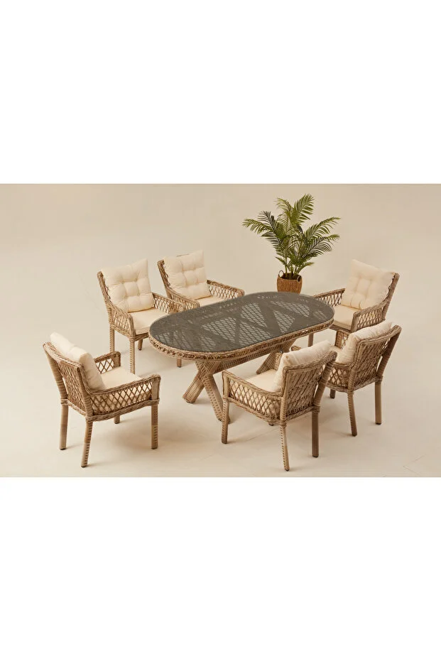 Polo Rattan Bahçe Masa Takımı (6 KİŞİLİK)